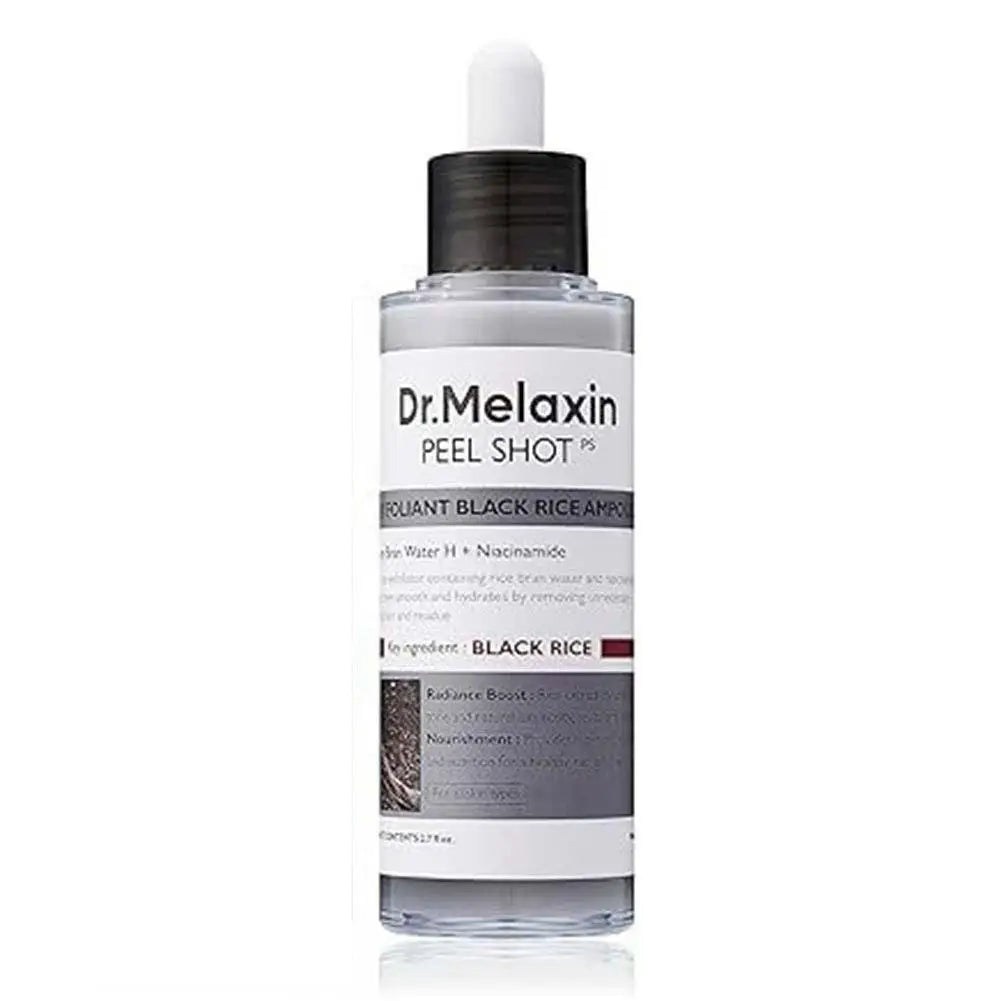 Dr. Melaxin White And Black Soften Serum Rice Exfoliating Essence Peel Shot Moisturizing Gentle Exfoliation Korean Skin Care