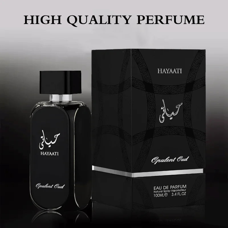 Original Perfumes Hayaati Black 100ml High Quality Unisex Cologne Pheromone Lasting Fruity Smell Woody Eau De Parfum Spray Gifts