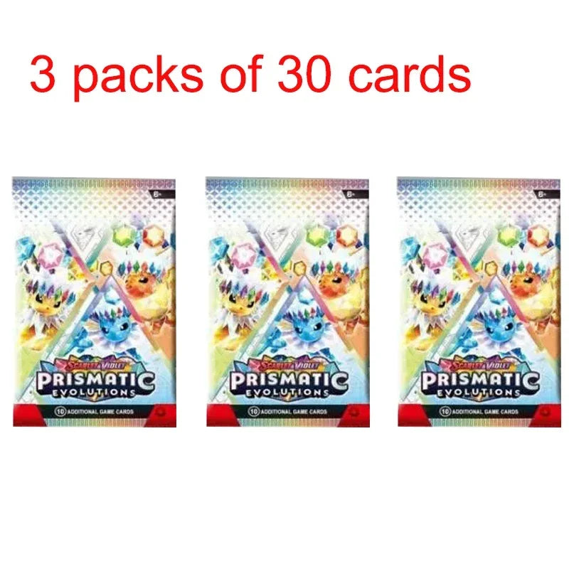 30/360 Pcs/Set Pokemon Card Brilliant Stars 151 Prismatic Evolutions PALDEAN FATES English Booster Battle Transaction Card.