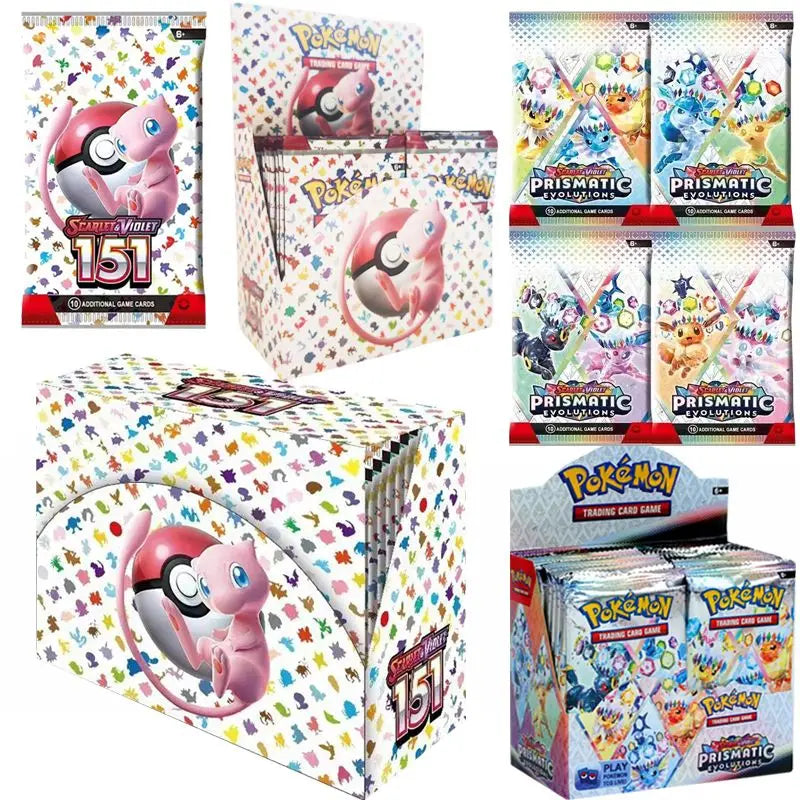 30/360 Pcs/Set Pokemon Card Brilliant Stars 151 Prismatic Evolutions PALDEAN FATES English Booster Battle Transaction Card.