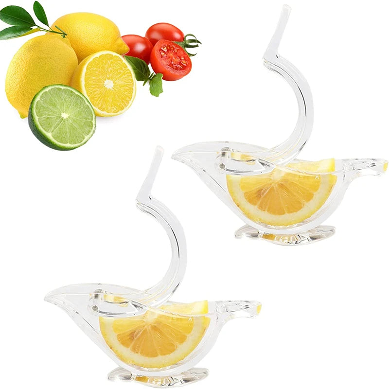 3/2/1PC Kitchen Home Slip Tool Press Squeeze Fruit Mini Manual Juicer Bird Shape Transparent Portable Orange Lemon Manual Juicer