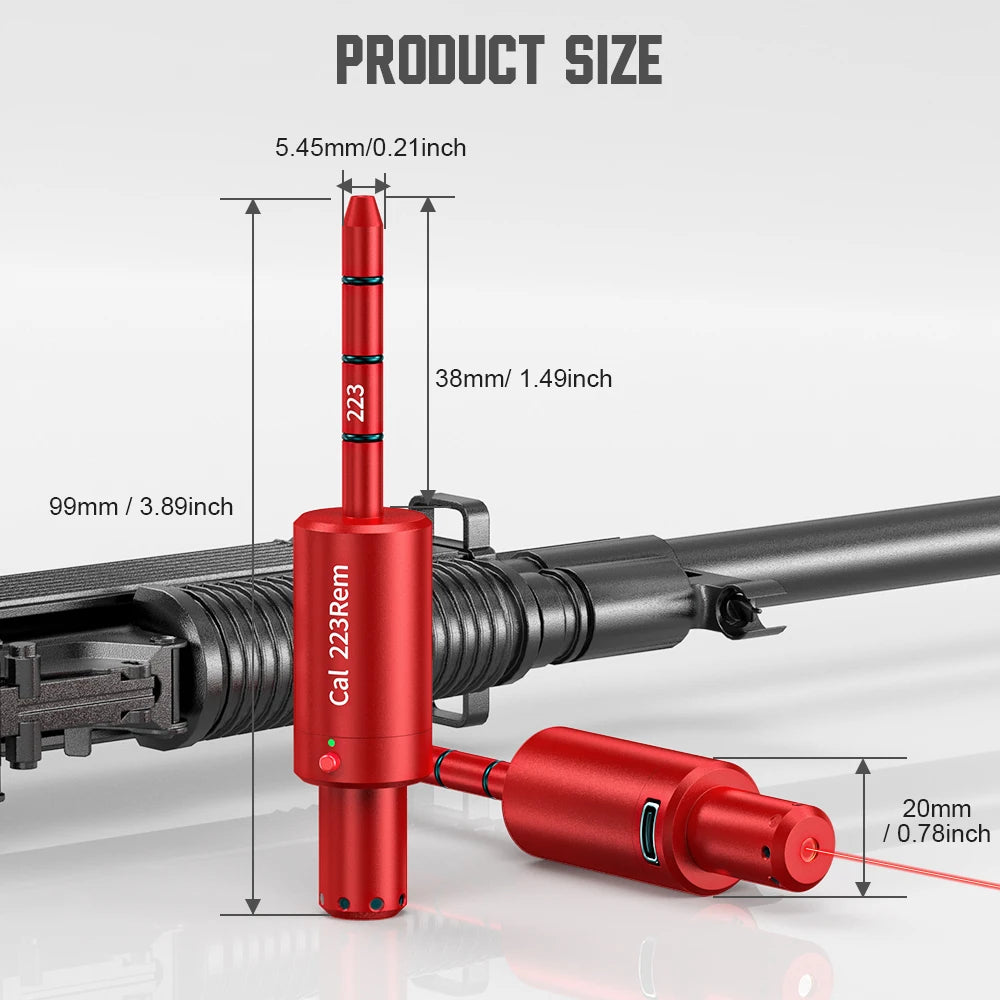 223REM dual-purpose magnetic suction laser training bullet, red dot laser training bullet, dry powder laser training bullet