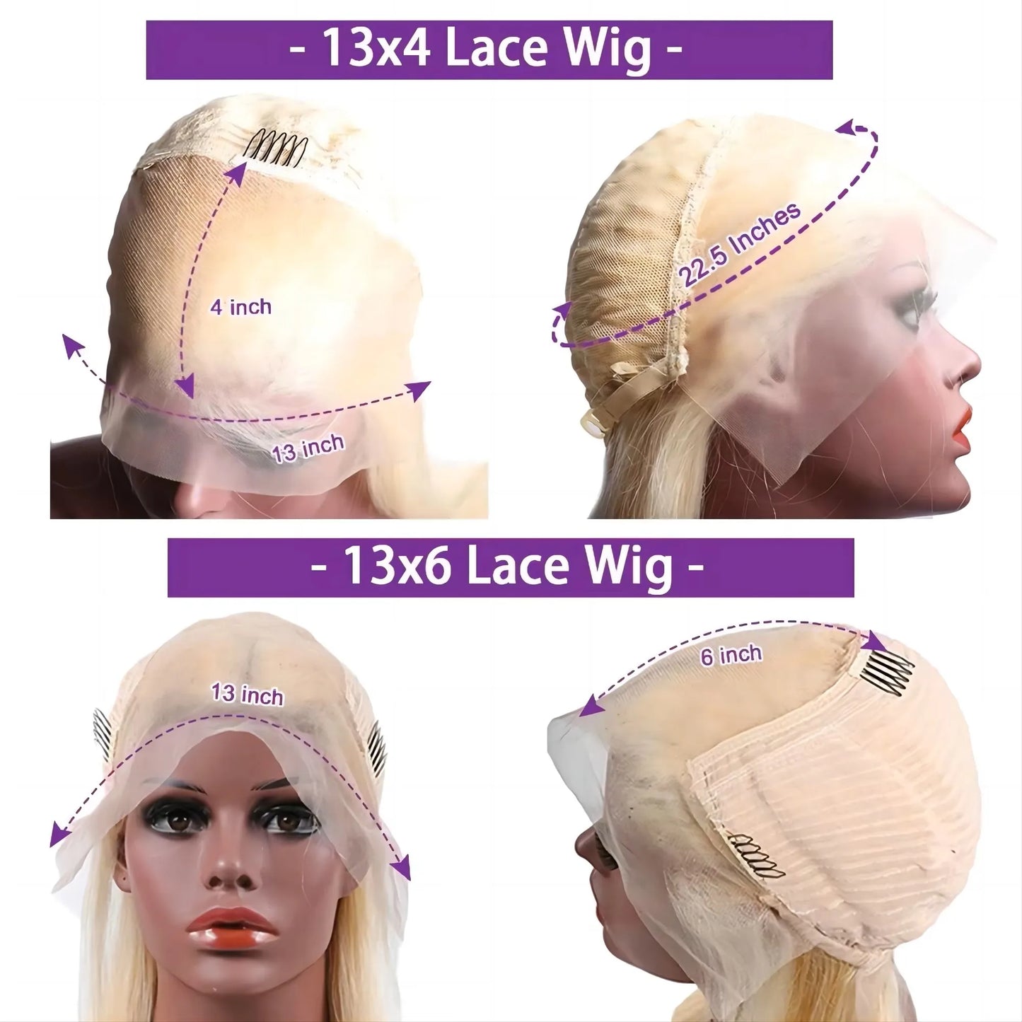 13x6 HD Transparent 613 Blonde Lace Frontal Human Hair Wigs Honey Colored Wig Brazilian Bone Straight 13x4 Lace Front Wig 36inch