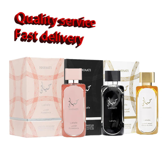 Original Perfumes Hayaati Black 100ml High Quality Unisex Cologne Pheromone Lasting Fruity Smell Woody Eau De Parfum Spray Gifts